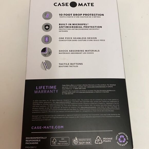 Case-Mate Twinkle Protection Case for Apple iPhone 2020 6.7” Stardust D6 - Picture 3 of 6